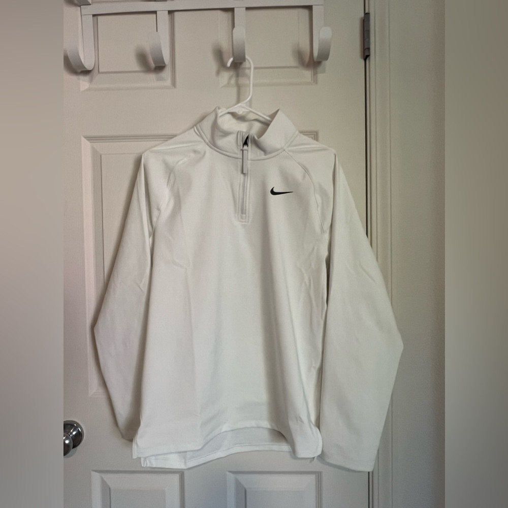 Mens Nike Repel Dri-Fit ADV Vapor 1/4 Zip Golf Top Long Sleeve White Size Small